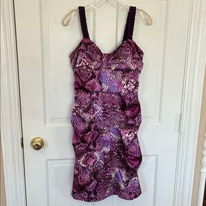 Speechless Purple Snake-Print Bodycon Dress